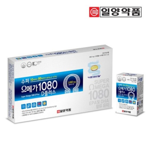 [일양약품] 수퍼오메가1080D플러스 (860mg x 30캡슐 x 4박스) 1세트 / 2개월분